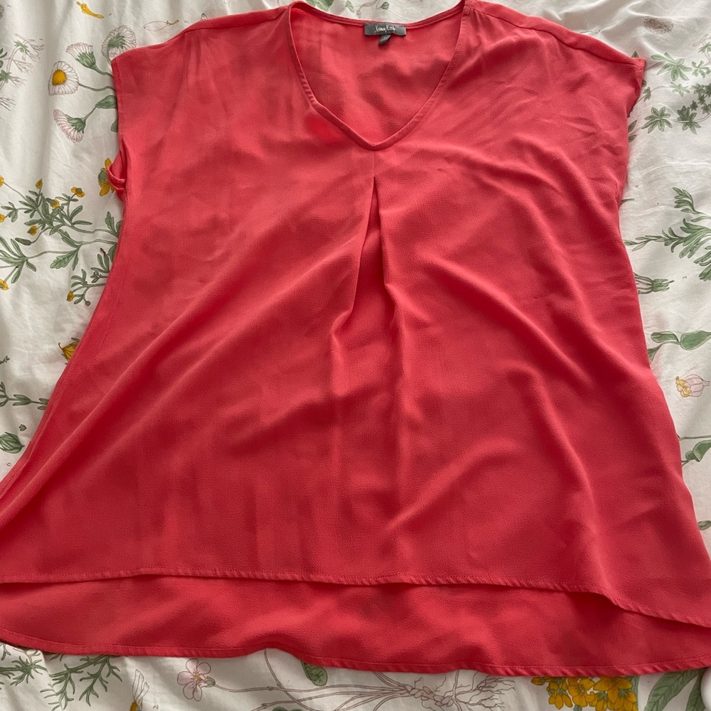 Coral Neiman Marcus Crepe Swing Top, L